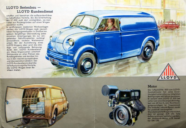 Lloyd LT 500 Modelprogram 1952 Carbrochure (10008)